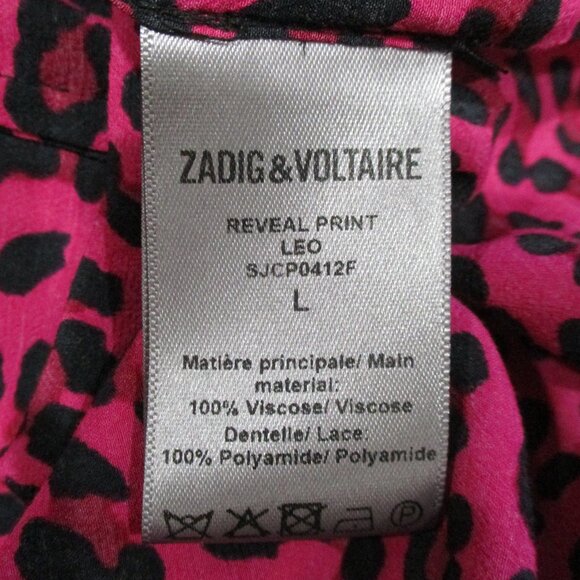 Zadig & Voltaire Reveal Print Leo Long Sleeve Shift Dress - Picture 6 of 6